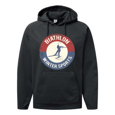 Winter Sports Ski Biathlon Performance Fleece Hoodie