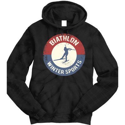 Winter Sports Ski Biathlon Tie Dye Hoodie