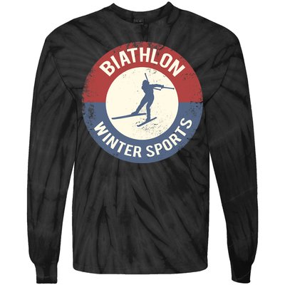 Winter Sports Ski Biathlon Tie-Dye Long Sleeve Shirt