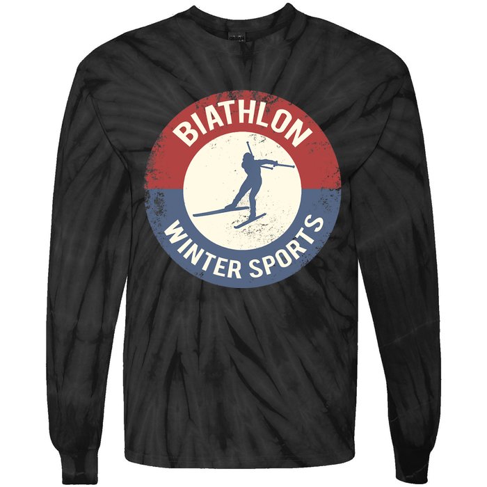 Winter Sports Ski Biathlon Tie-Dye Long Sleeve Shirt