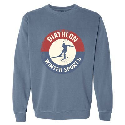 Winter Sports Ski Biathlon Garment-Dyed Sweatshirt