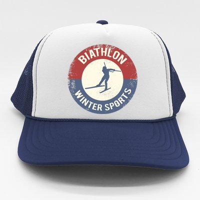 Winter Sports Ski Biathlon Trucker Hat