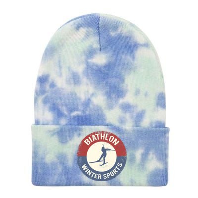 Winter Sports Ski Biathlon Tie Dye 12in Knit Beanie