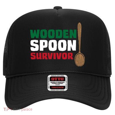 Wooden Spoon Survivor Italian Flag High Crown Mesh Back Trucker Hat