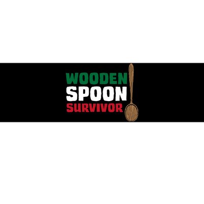 Wooden Spoon Survivor Italian Flag Bumper Sticker