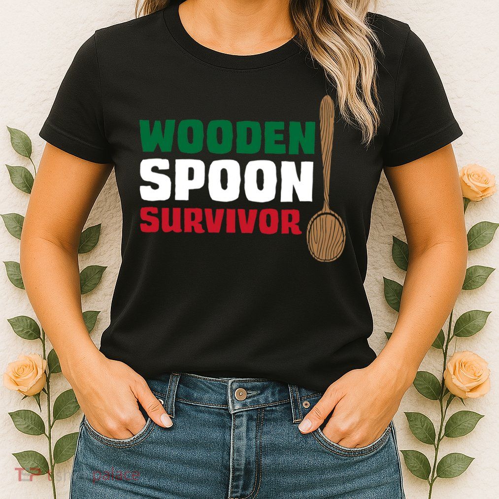 Wooden Spoon Survivor Italian Flag Womens T-Shirt