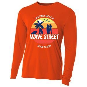 Wave Street Surf Shop Sunrise Logo  Cooling Performance Long Sleeve Crew