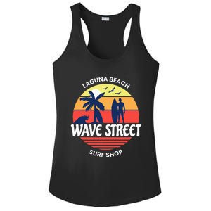 Wave Street Surf Shop Sunrise Logo  Ladies PosiCharge Competitor Racerback Tank