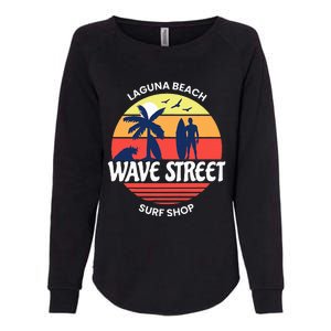 Wave Street Surf Shop Sunrise Logo  Womens California Wash Sweatshirt