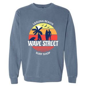 Wave Street Surf Shop Sunrise Logo  Garment-Dyed Sweatshirt