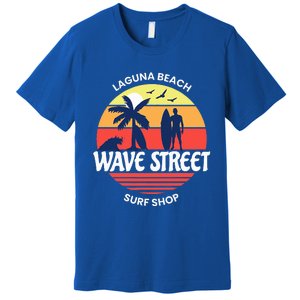 Wave Street Surf Shop Sunrise Logo  Premium T-Shirt