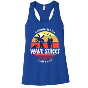 Wave Street Surf Shop Sunrise Logo  Women's Racerback Tank