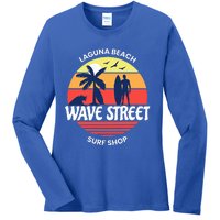 Wave Street Surf Shop Sunrise Logo  Ladies Long Sleeve Shirt