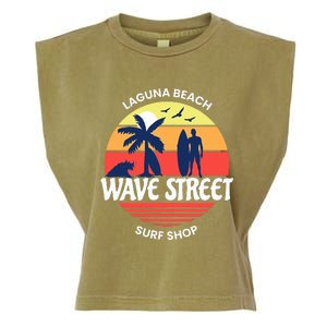 Wave Street Surf Shop Sunrise Logo  Garment-Dyed Women's Muscle Tee