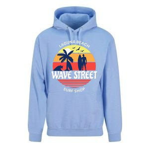 Wave Street Surf Shop Sunrise Logo  Unisex Surf Hoodie