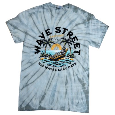 Wave Street Skeleton On The Beach Tie-Dye T-Shirt