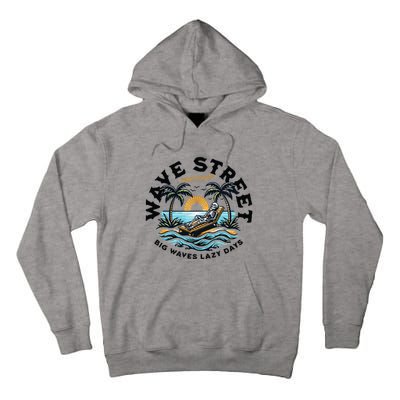 Wave Street Skeleton On The Beach Tall Hoodie