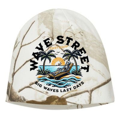 Wave Street Skeleton On The Beach Kati - Camo Knit Beanie