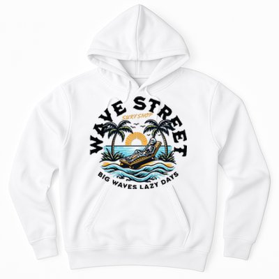 Wave Street Skeleton On The Beach Hoodie