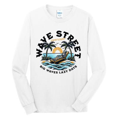 Wave Street Skeleton On The Beach Tall Long Sleeve T-Shirt