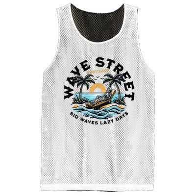 Wave Street Skeleton On The Beach Mesh Reversible Basketball Jersey Tank