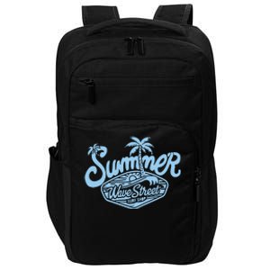 Wave Street Summer Surf Shop Graphic Impact Tech Backpack