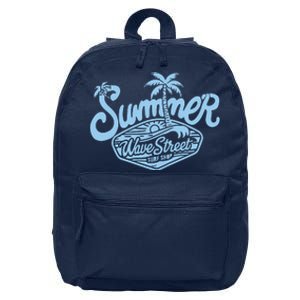 Wave Street Summer Surf Shop Graphic 16 in Basic Backpack