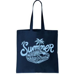 Wave Street Summer Surf Shop Graphic Tote Bag