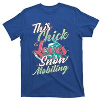 Wo Snowmobiling Saying Gift Snowmobile Lovers Gift T-Shirt