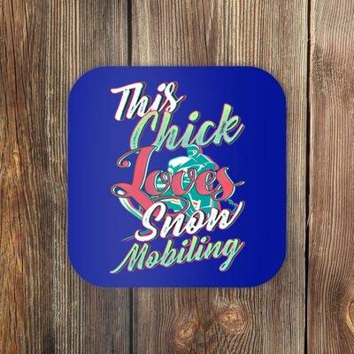 Wo Snowmobiling Saying Gift Snowmobile Lovers Gift Coaster