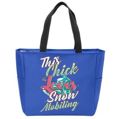 Wo Snowmobiling Saying Gift Snowmobile Lovers Gift Zip Tote Bag