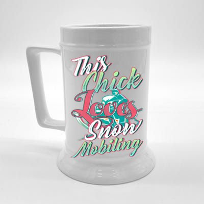 Wo Snowmobiling Saying Gift Snowmobile Lovers Gift Beer Stein