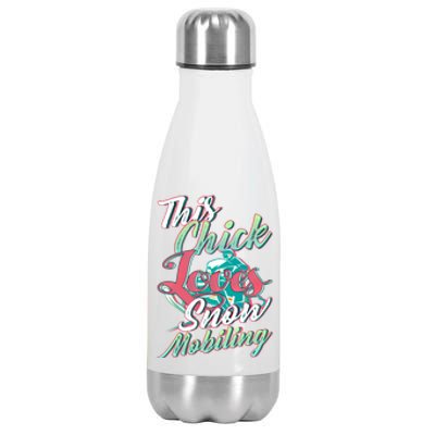 Wo Snowmobiling Saying Gift Snowmobile Lovers Gift Stainless Steel Insulated Water Bottle