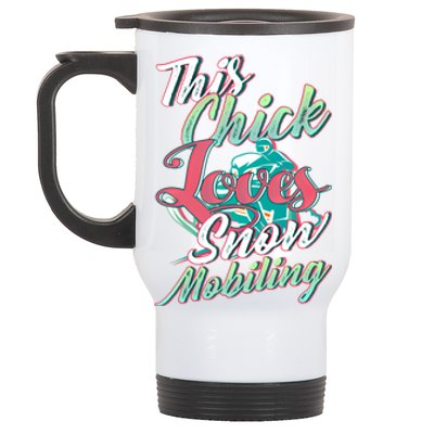 Wo Snowmobiling Saying Gift Snowmobile Lovers Gift Stainless Steel Travel Mug