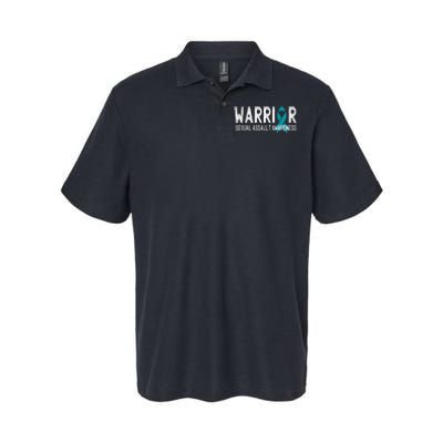 Warrior Survivor Sexual Assault Awareness Month Teal Ribbon Softstyle Adult Sport Polo