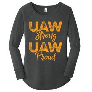 We Stand Strong UAW On Strike Striking Uaw Workers Women's Perfect Tri Tunic Long Sleeve Shirt