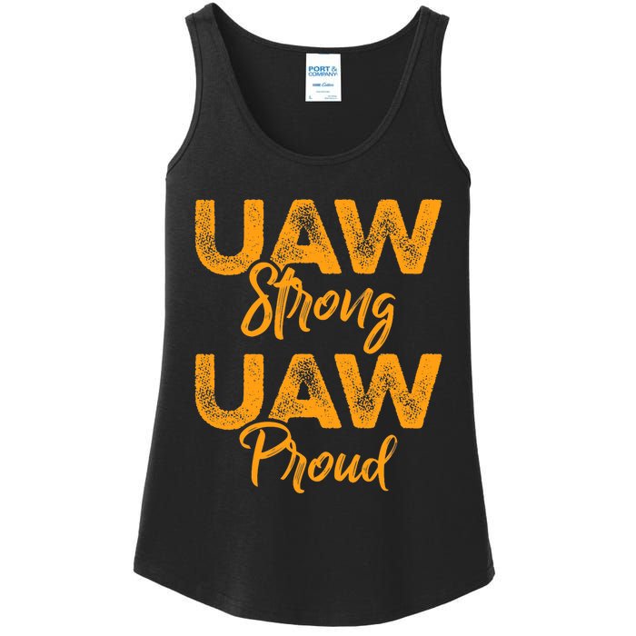 We Stand Strong UAW On Strike Striking Uaw Workers Ladies Essential Tank