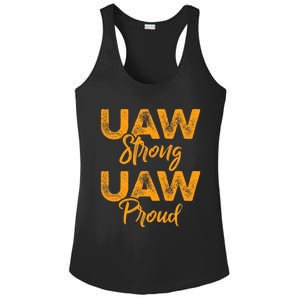 We Stand Strong UAW On Strike Striking Uaw Workers Ladies PosiCharge Competitor Racerback Tank