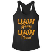 We Stand Strong UAW On Strike Striking Uaw Workers Ladies PosiCharge Competitor Racerback Tank