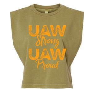 We Stand Strong UAW On Strike Striking Uaw Workers Garment-Dyed Women's Muscle Tee