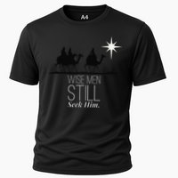 Wise Still Seek Him Christian Christmas Jesus Design Cooling Performance Crew T-Shirt