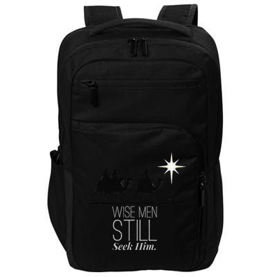 Wise Still Seek Him Christian Christmas Jesus Design Impact Tech Backpack