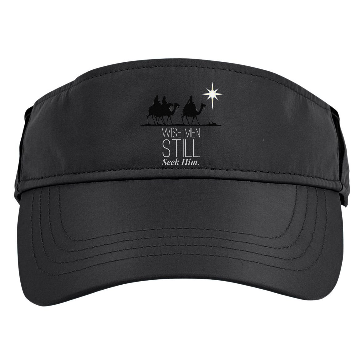 Wise Still Seek Him Christian Christmas Jesus Design Adult Drive Performance Visor
