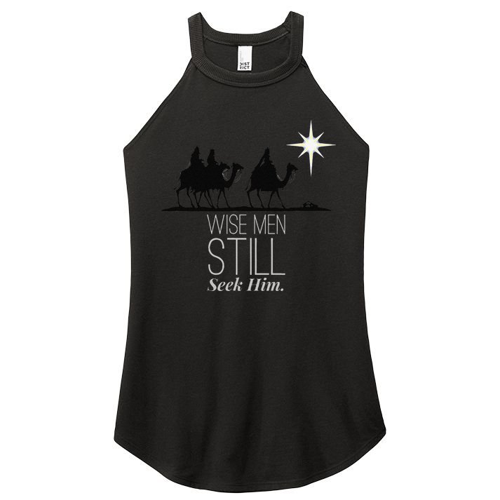 Wise Still Seek Him Christian Christmas Jesus Design Women's Perfect Tri Rocker Tank