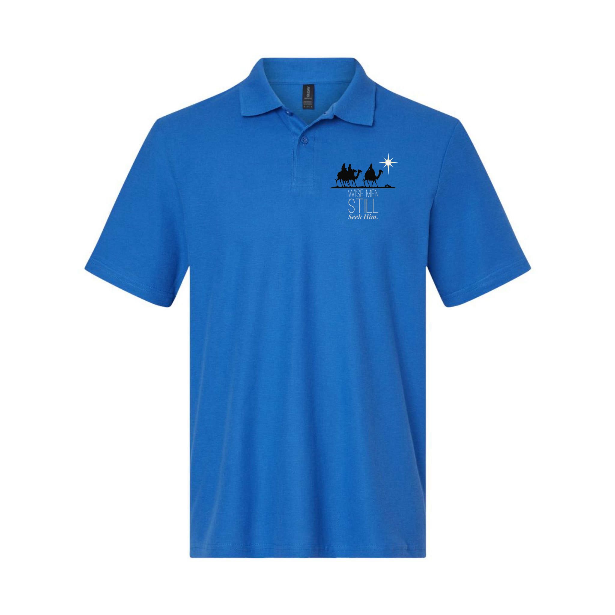 Wise Still Seek Him Christian Christmas Jesus Design Polo