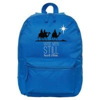 Wise Still Seek Him Christian Christmas Jesus Design 16 in Basic Backpack