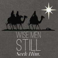 Wise Still Seek Him Christian Christmas Jesus Design Cotton Canvas Backpack