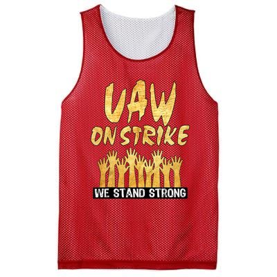 We Stand Strong UAW On Strike Striking Uaw Workers Mesh Reversible Basketball Jersey Tank