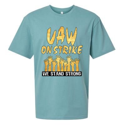 We Stand Strong UAW On Strike Striking Uaw Workers Sueded Cloud Jersey T-Shirt