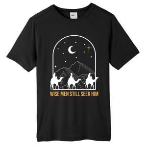 Wise Still Seek Him Christian Nativity Christmas Jesus Gift Tall Fusion ChromaSoft Performance T-Shirt